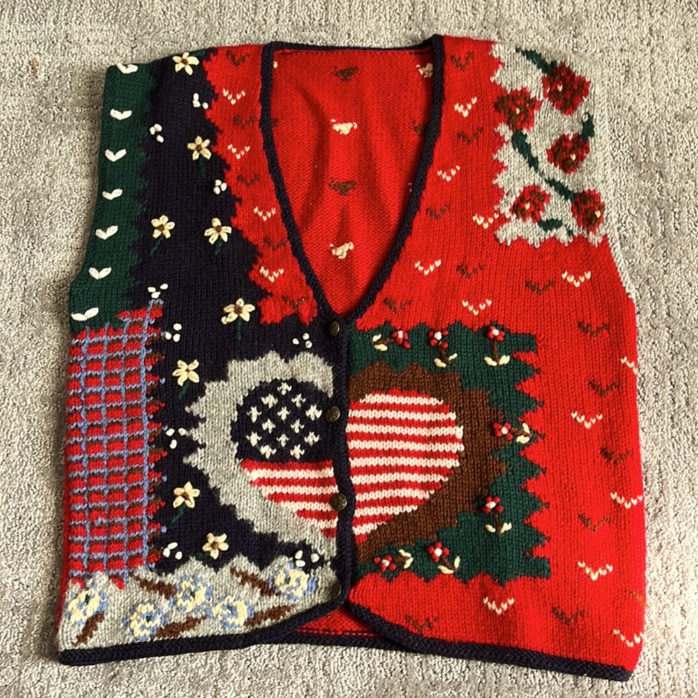 Vintage Holiday Sweater Vest!